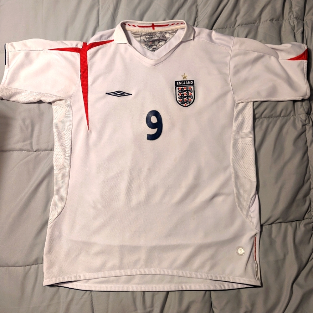 Authentic Vintage 2006-2007 Umbro England Wayne Rooney Home Jersey